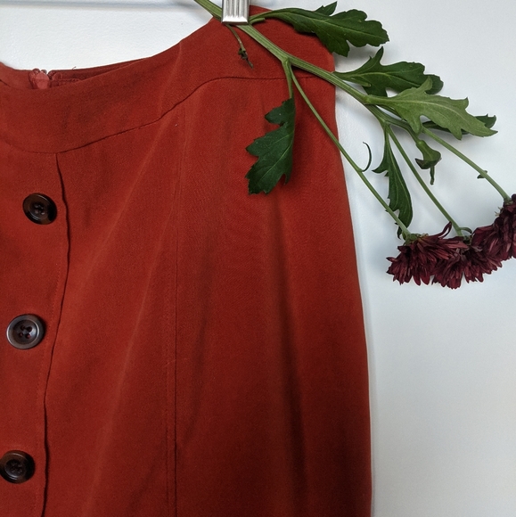 Vintage Burnt Orange Lindor A-line Skirt - Picture 3 of 7